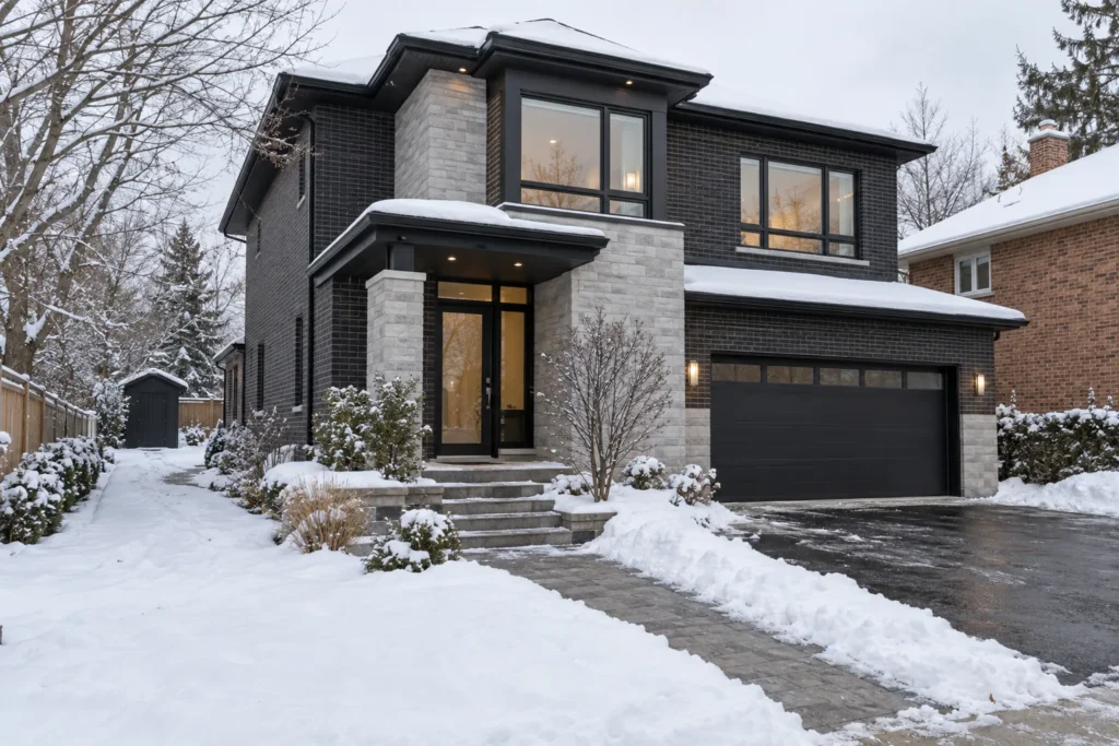 Private front walk and steps kept visibly accessible
