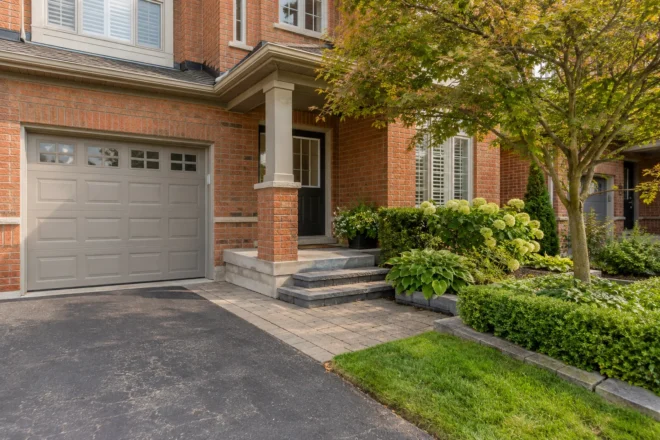 Townhouse private outdoor space with clear maintained boundary