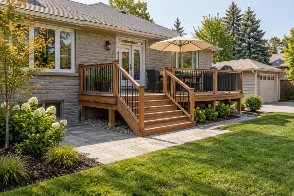 Rear-door threshold and deck level considered together