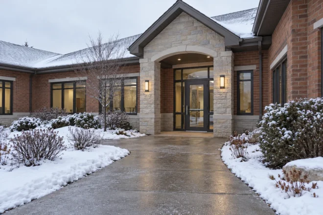 Medical building accessible approach after light treatment