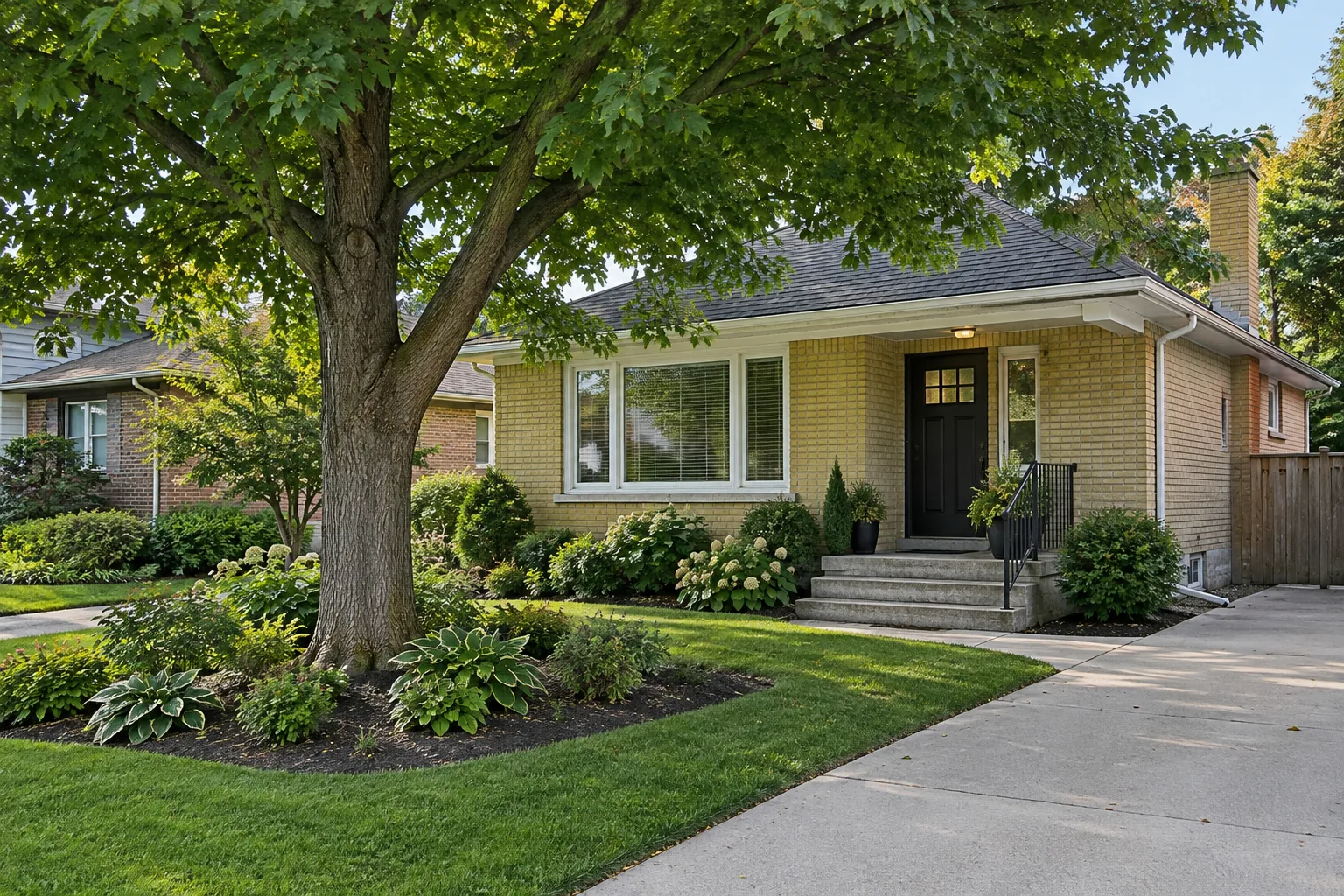 Mature tree and clear entrance path
