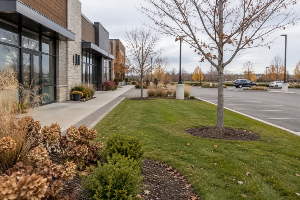 Seasonal landscape-to-winter transition with storage zones understood