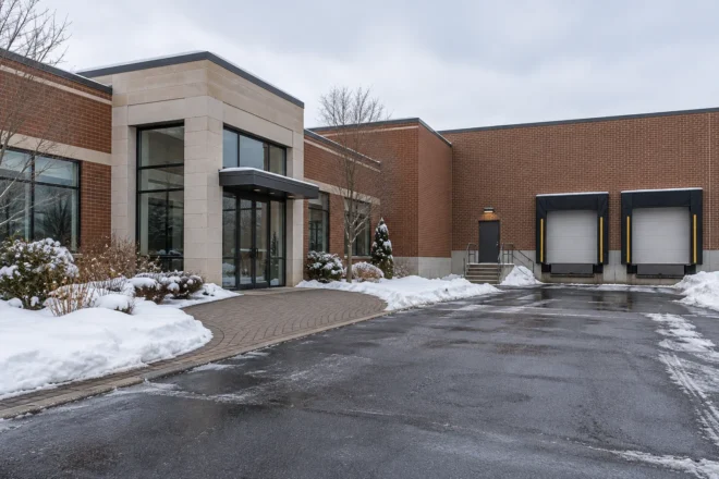 Industrial managed property with clear loading route