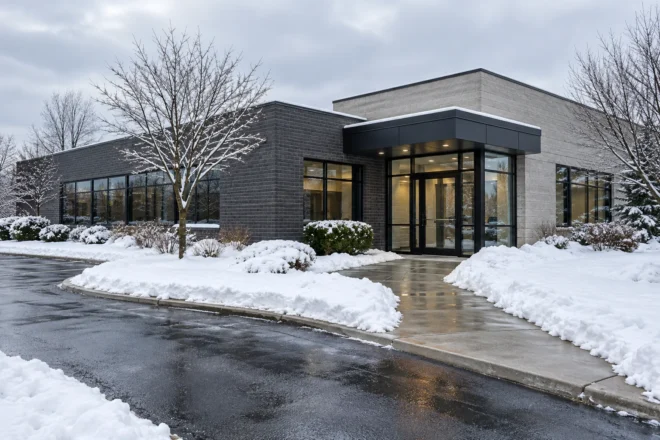Office managed site with visible winter priority routes