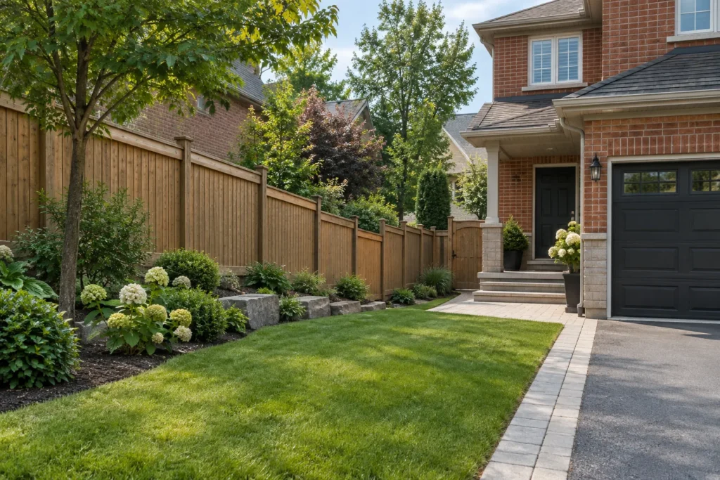 Fence line stepping to follow actual grade