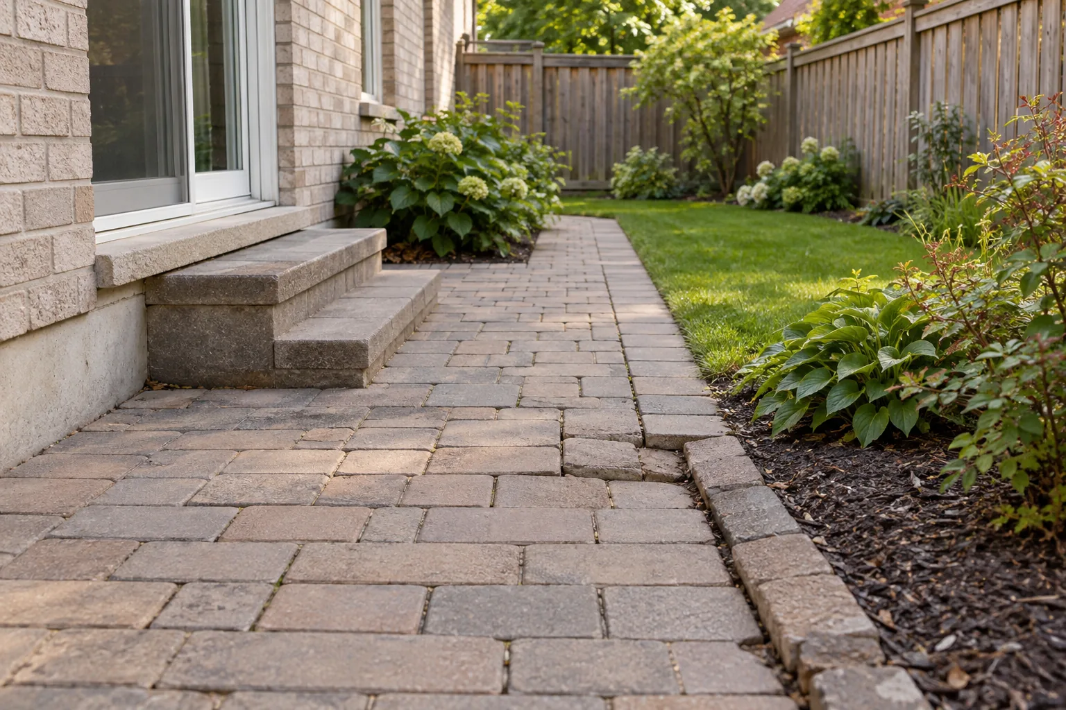 Localized settled-paver repair condition